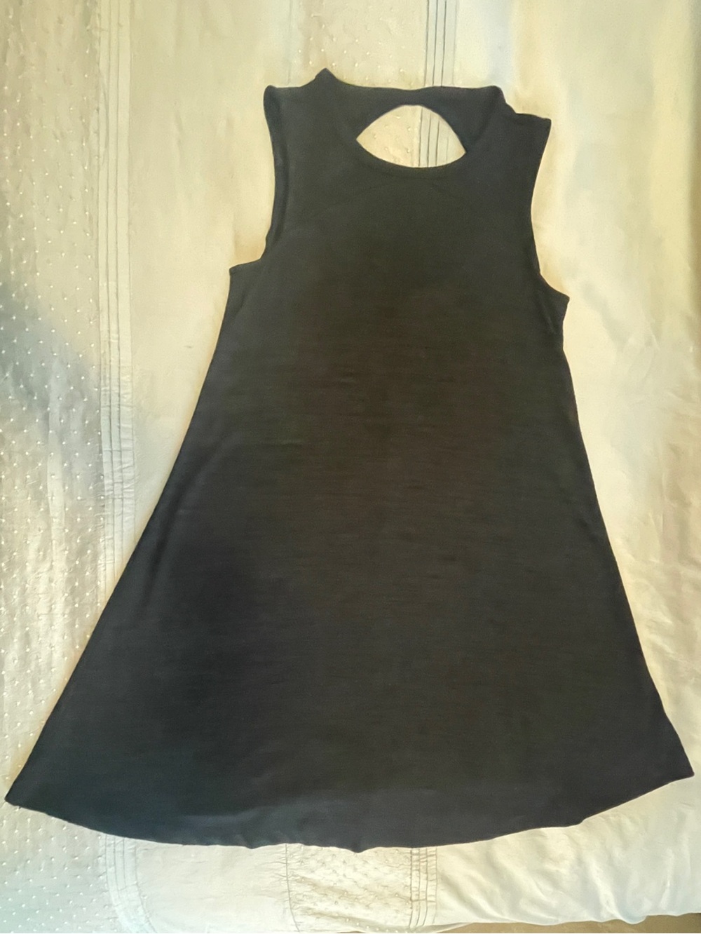 Gap Classic Sleeveless Black Knit A-Line Dress with Keyhole Back size XS